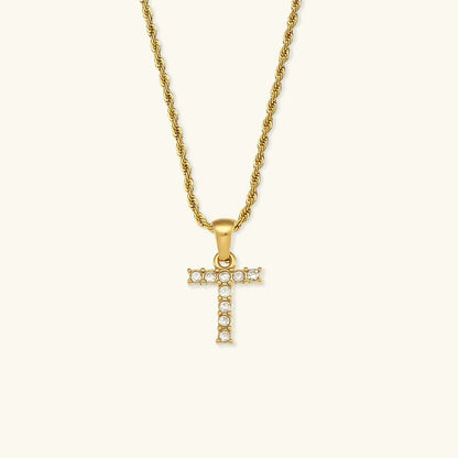 [GALE]Maeve Letter Initial Diamond Necklace