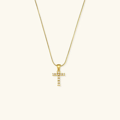 [GALE]Augustine Initial Letter Pearl Necklace