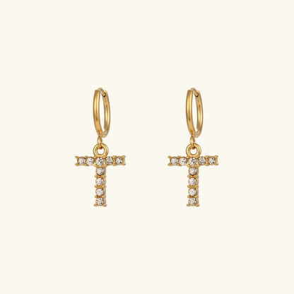 [GALE]Wilhemina Initial Letter Earrings