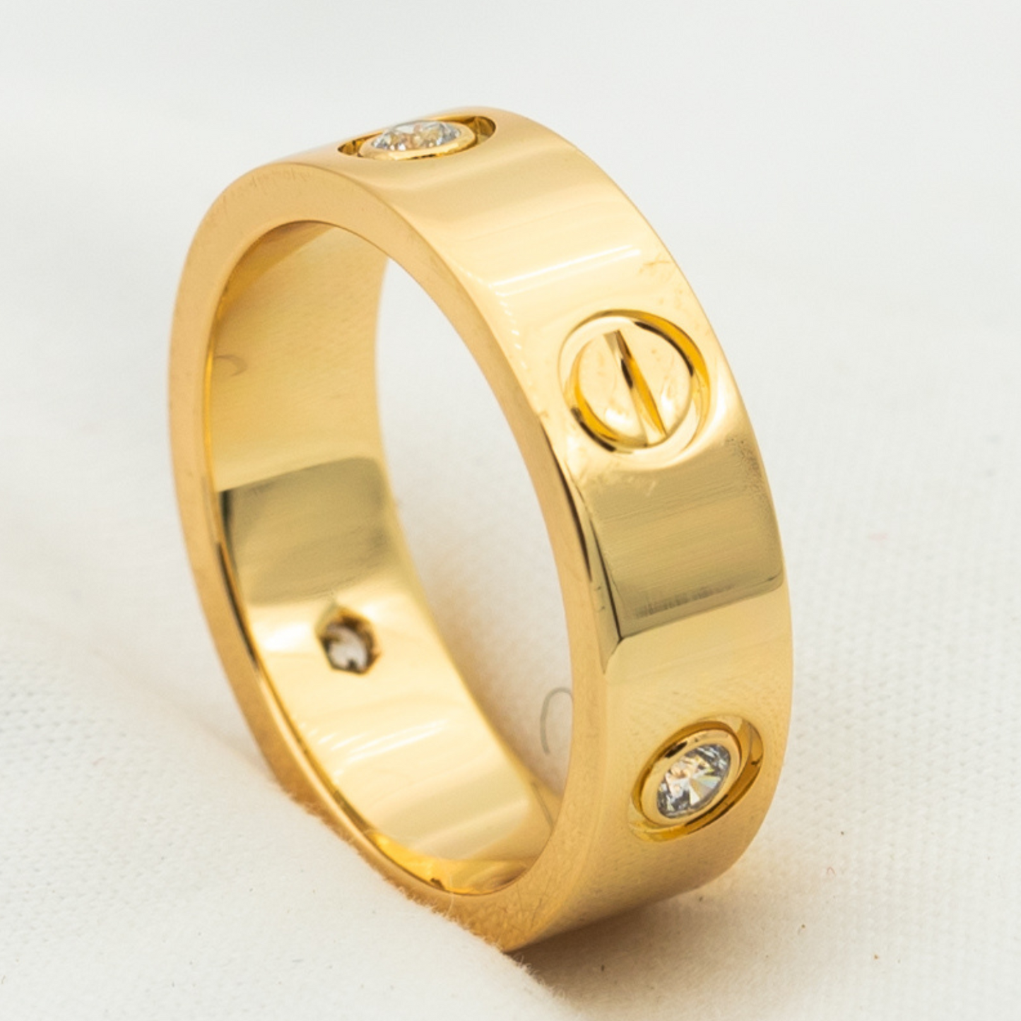 [GALE] Liebesring 5,5 mm, 3 Diamanten, Roségold