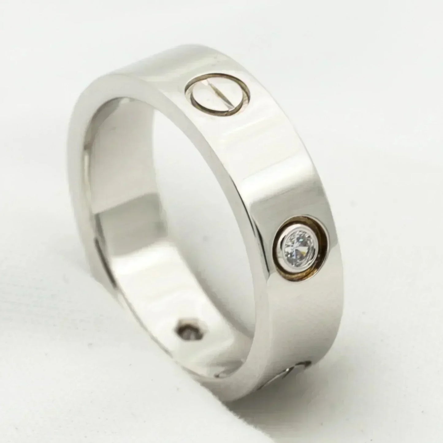 [ゲイル]ラブリング 5.5mm 3ダイヤモンド シルバー