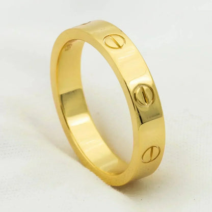 [GALE] Liebesring 4 mm, 1 Diamant, Gold
