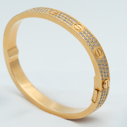 [GALE]LOVE BRACELET 6.1MM DIAMOND-PAVED