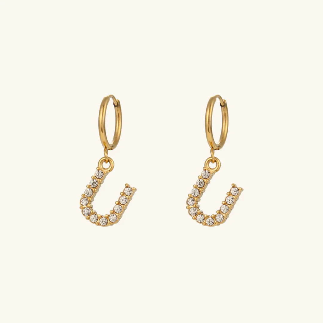 [GALE]Wilhemina Initial Letter Earrings