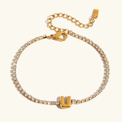 [GALE]Avaria Bubble Letter Tennis Bracelet