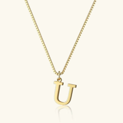 [GALE]Therese Letter Initial Gold Necklace