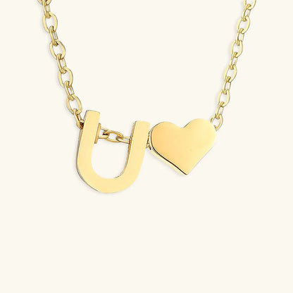 [GALE]Ria Initial Letter Gold Necklace