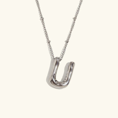 [GALE]Balloon Gold Initial Necklace