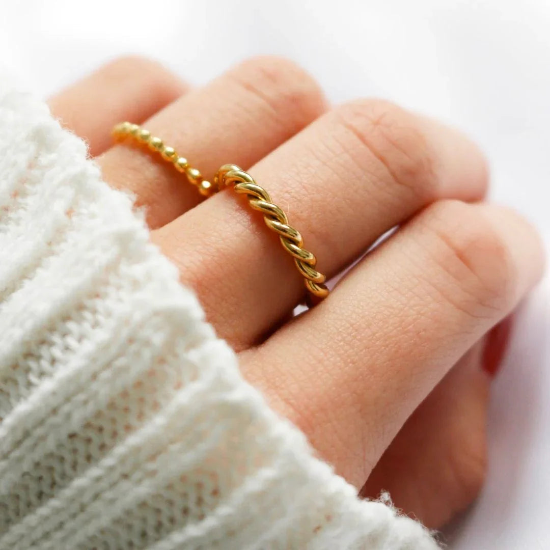 [GALE]Melody Gold Twist Ring