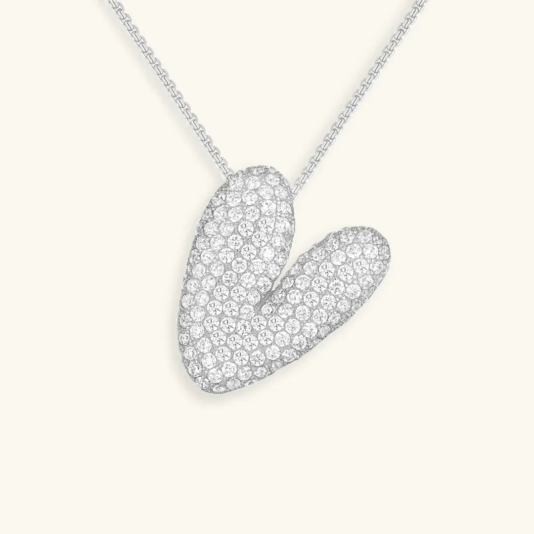 [GALE]Bubble Initial Diamond Necklace