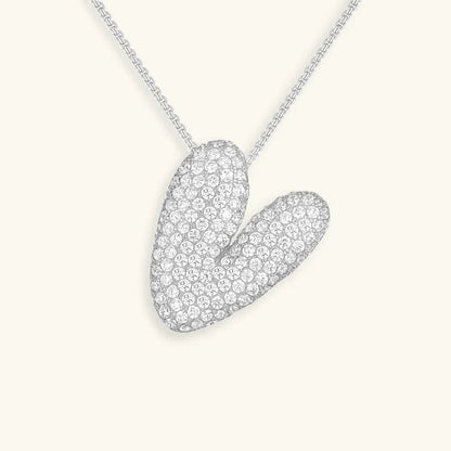[GALE]Bubble Initial Diamond Necklace