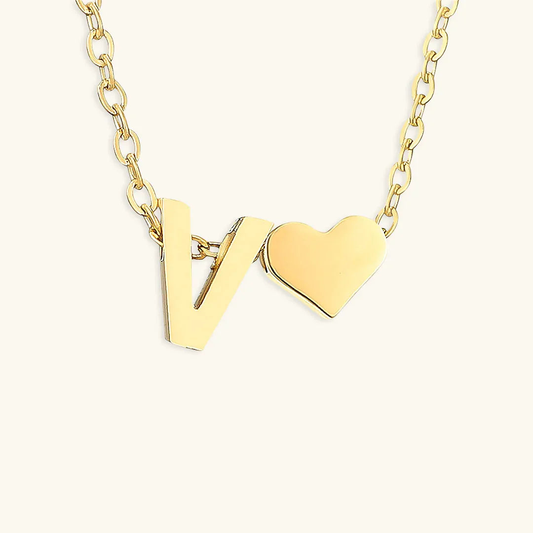 [GALE]Ria Initial Letter Gold Necklace