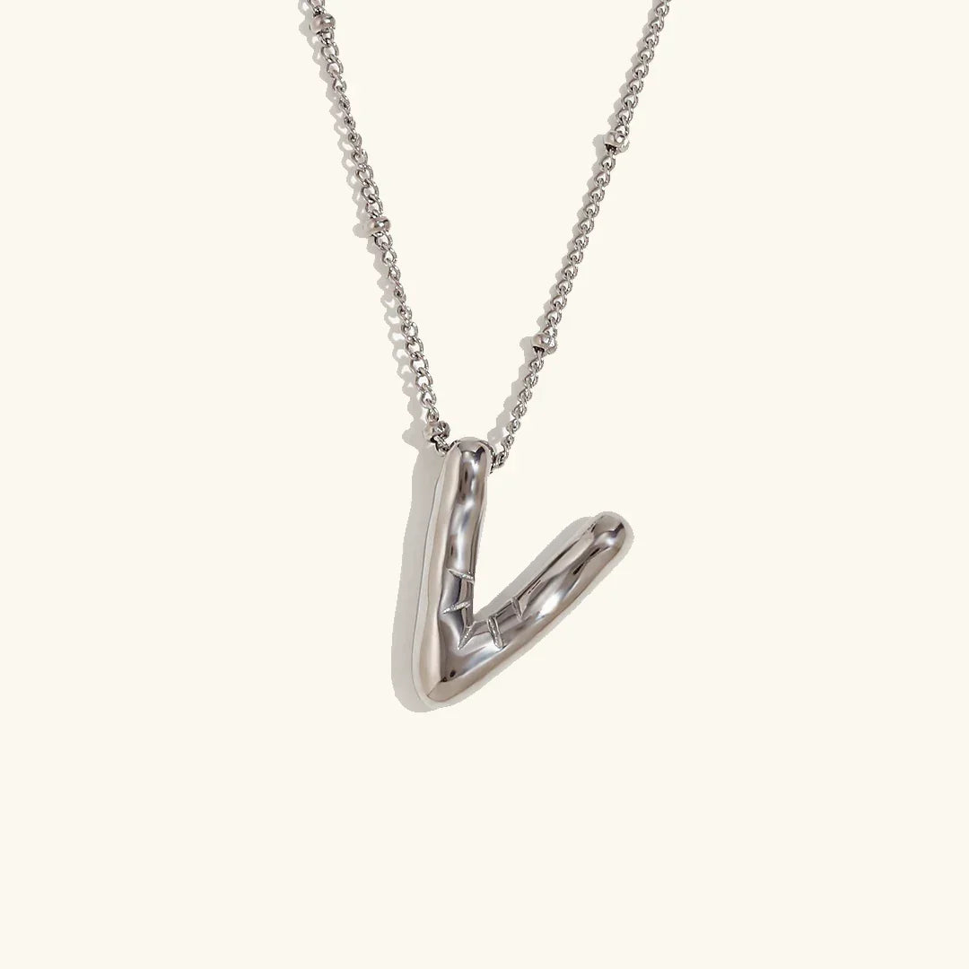[GALE]Balloon Gold Initial Necklace