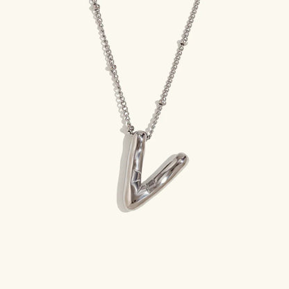 [GALE]Balloon Gold Initial Necklace