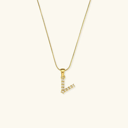 [GALE]Augustine Initial Letter Pearl Necklace
