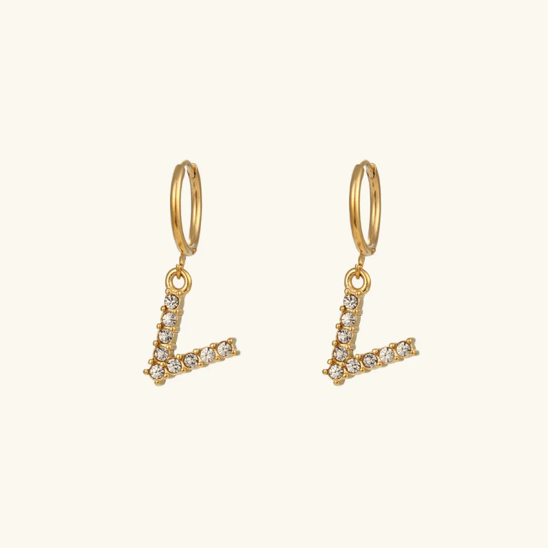 [GALE]Wilhemina Initial Letter Earrings