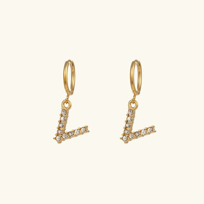 [GALE]Wilhemina Initial Letter Earrings