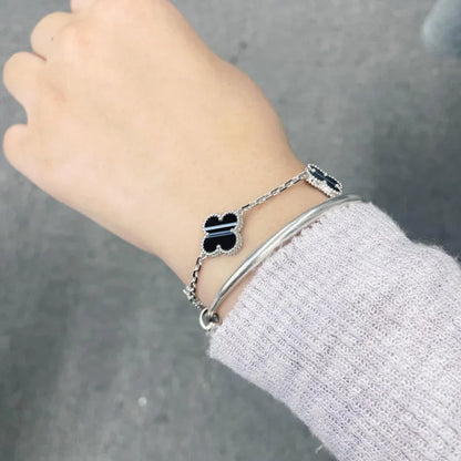 [GALE] CLOVER 5 MOTIF PULSAR STONE BRACELET COLLECTION