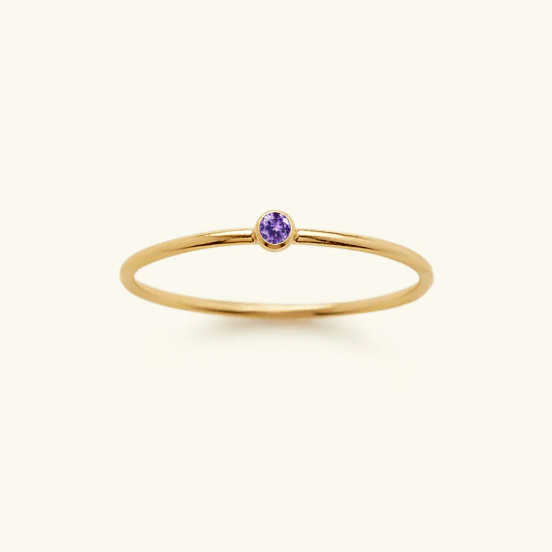 [GALE]Amelia Birthstone Stacker Ring