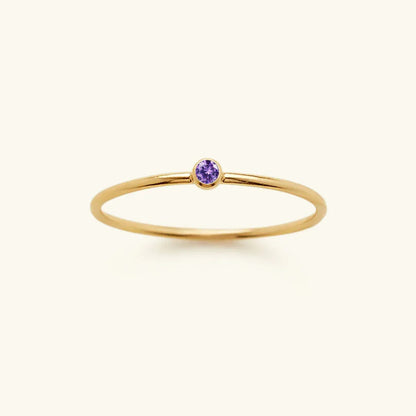 [GALE]Amelia Birthstone Stacker Ring