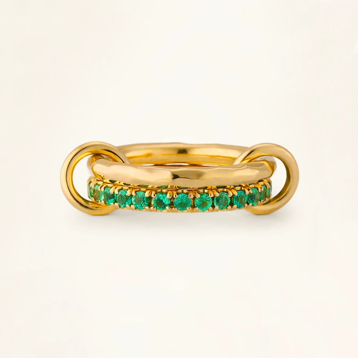 [GALE]Viridian Stacked Diamond Ring