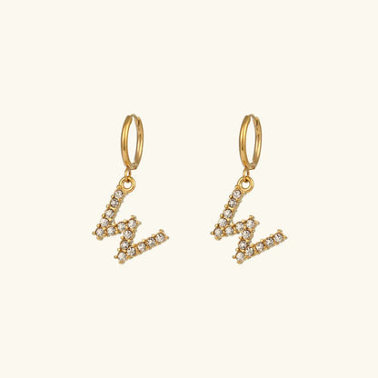 [GALE]Wilhemina Initial Letter Earrings