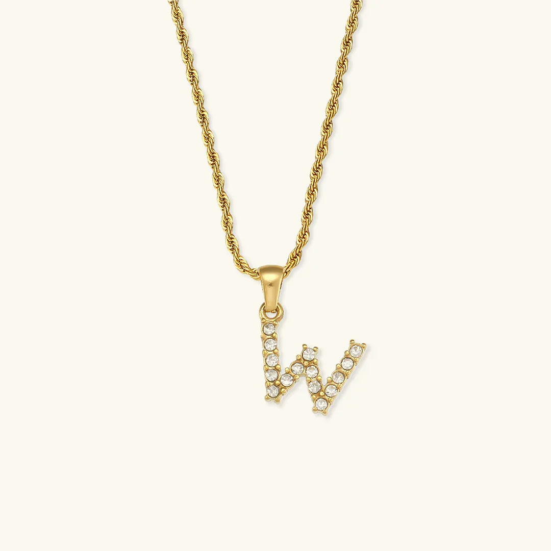 [GALE]Maeve Letter Initial Diamond Necklace