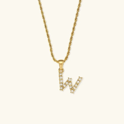 [GALE]Maeve Letter Initial Diamond Necklace