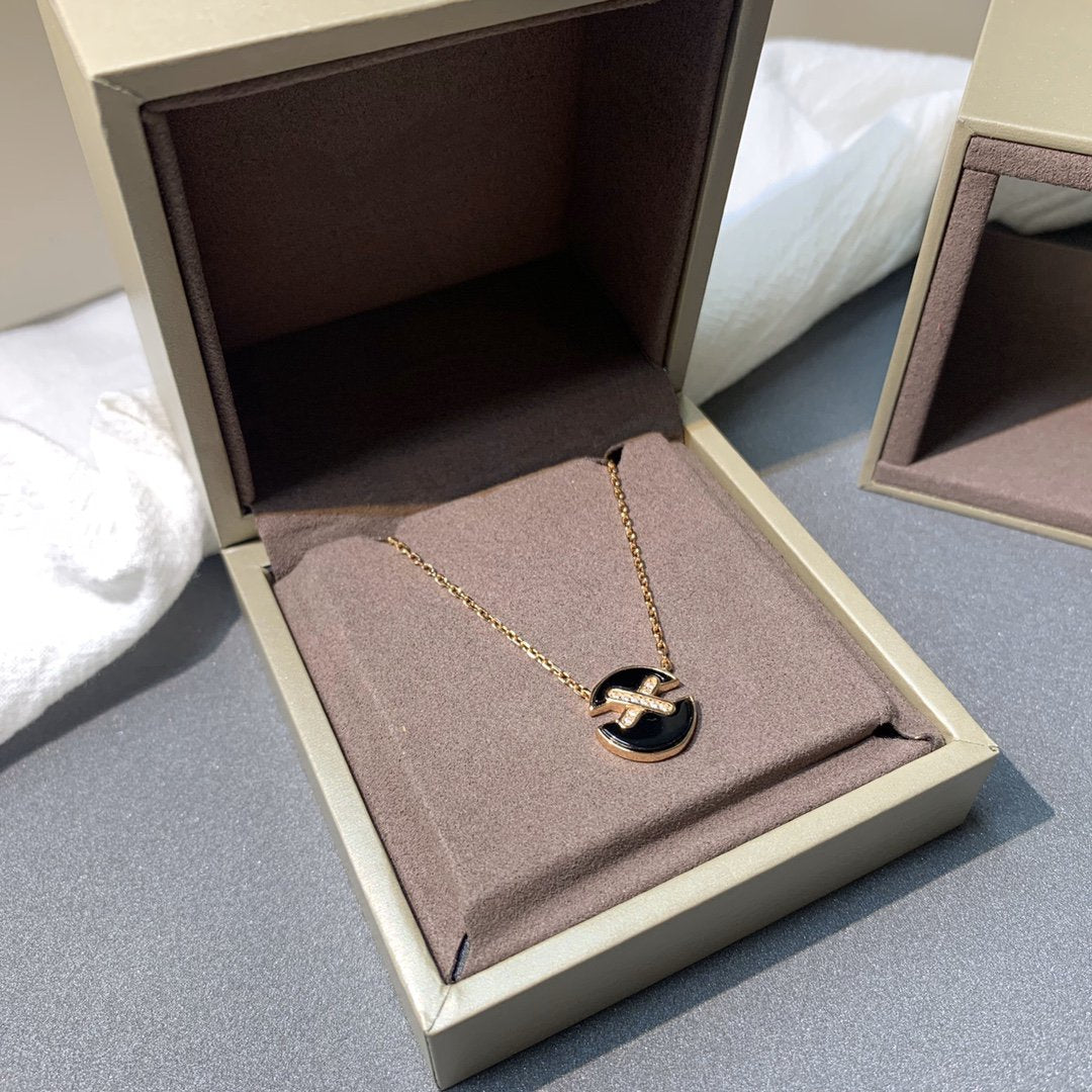 [GALE]JEUX DE PINK GOLD DIAMOND NECKLACE