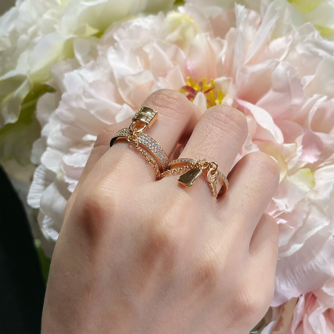 [GALE]HM KELLY CLOCHETTE DOPPELRING MIT DIAMANTEN