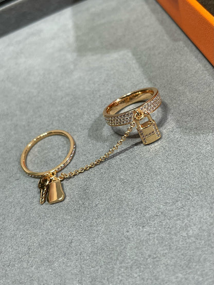 [GALE]HM KELLY CLOCHETTE DOPPELRING MIT DIAMANTEN