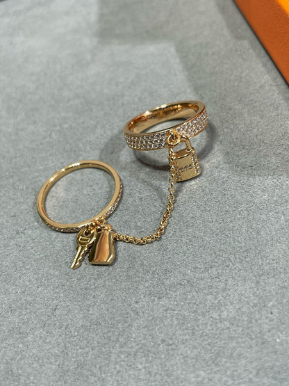 [GALE]HM KELLY CLOCHETTE DOPPELRING MIT DIAMANTEN