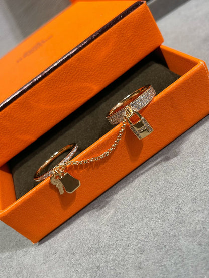 [GALE]HM KELLY CLOCHETTE DOPPELRING MIT DIAMANTEN