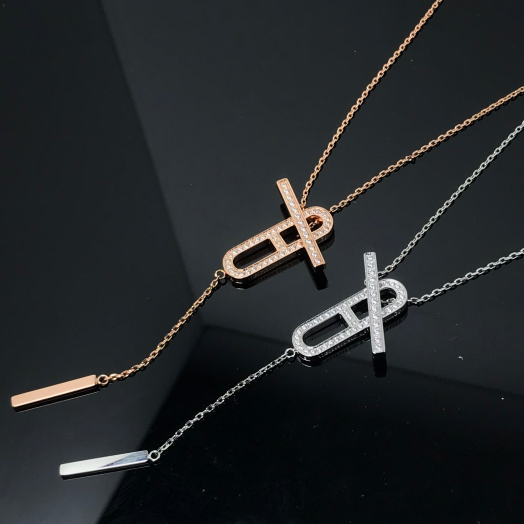 [GALE]HM HALSKETTE PLATIN ROSÉGOLD DIAMANT