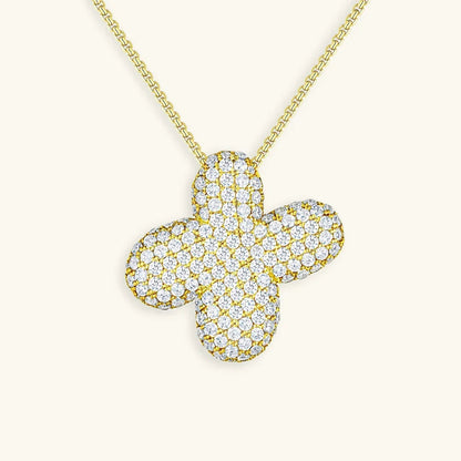 [GALE]Bubble Initial Diamond Necklace