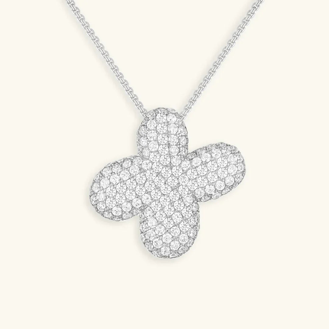 [GALE]Bubble Initial Diamond Necklace