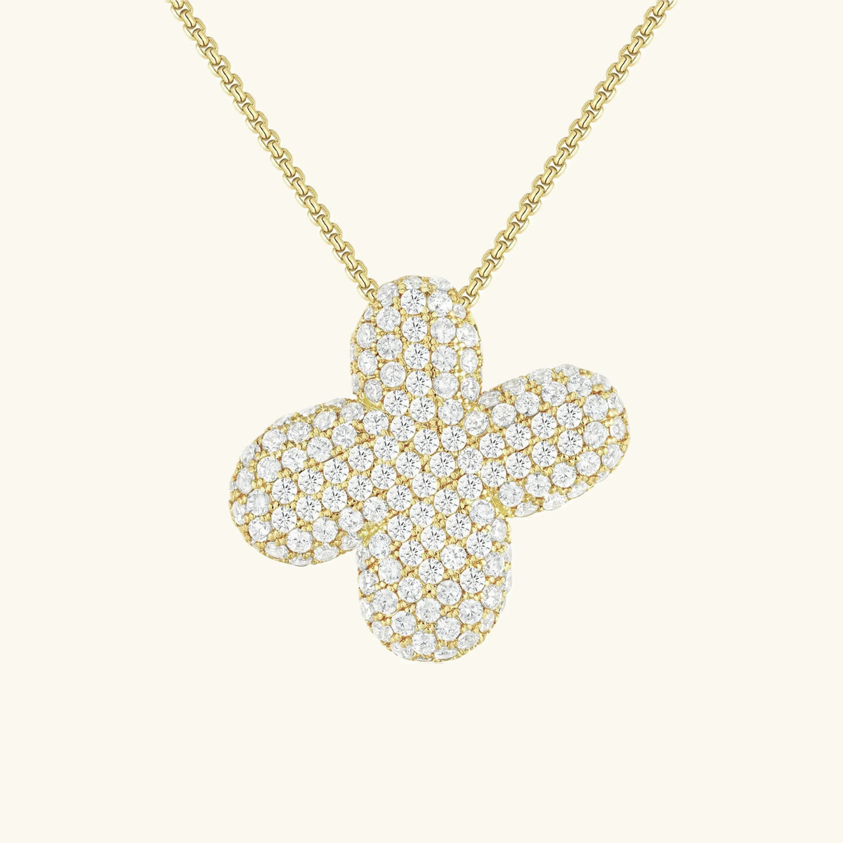 [GALE]Bubble Initial Diamond Necklace