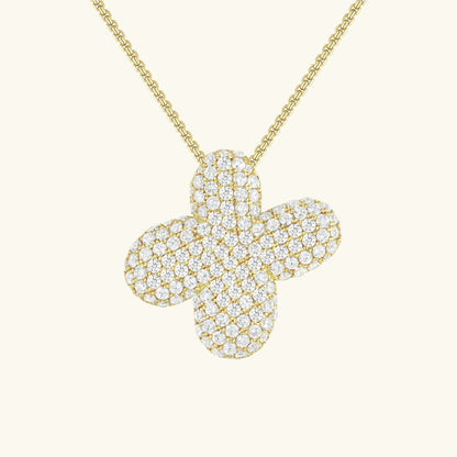 [GALE]Bubble Initial Diamond Necklace