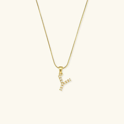 [GALE]Augustine Initial Letter Pearl Necklace