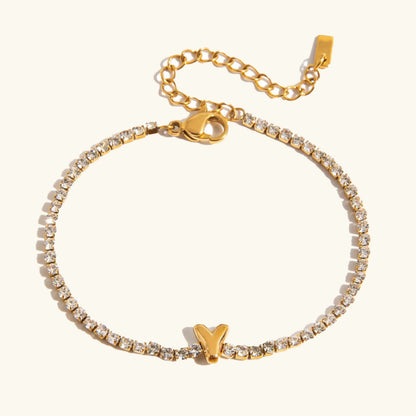 [GALE]Avaria Bubble Letter Tennis Bracelet