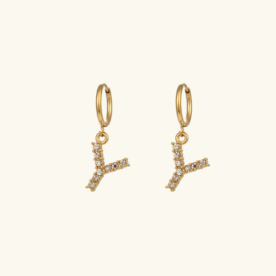 [GALE]Wilhemina Initial Letter Earrings