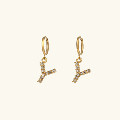 [GALE]Wilhemina Initial Letter Earrings