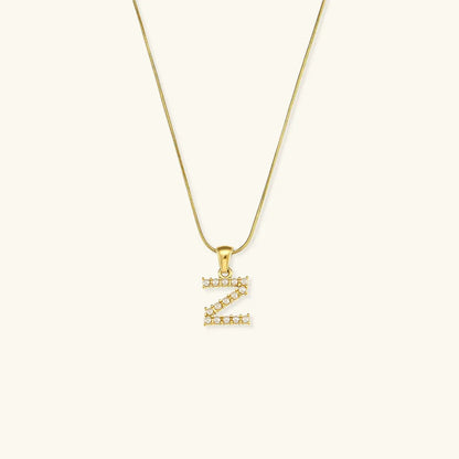 [GALE]Augustine Initial Letter Pearl Necklace