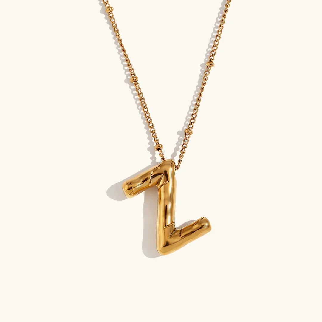 [GALE]Balloon Gold Initial Necklace