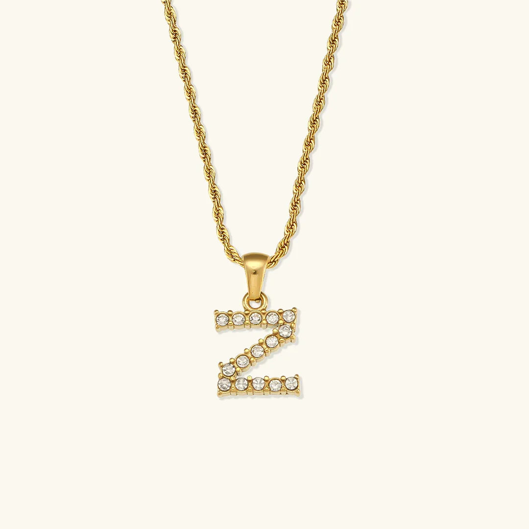 [GALE]Maeve Letter Initial Diamond Necklace
