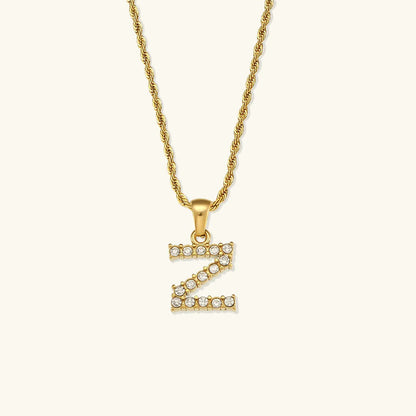 [GALE]Maeve Letter Initial Diamond Necklace