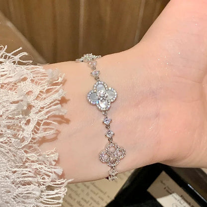 [GALE]CLOVER 5 MOTIF PINK BLUE RED WHITE BRACELET