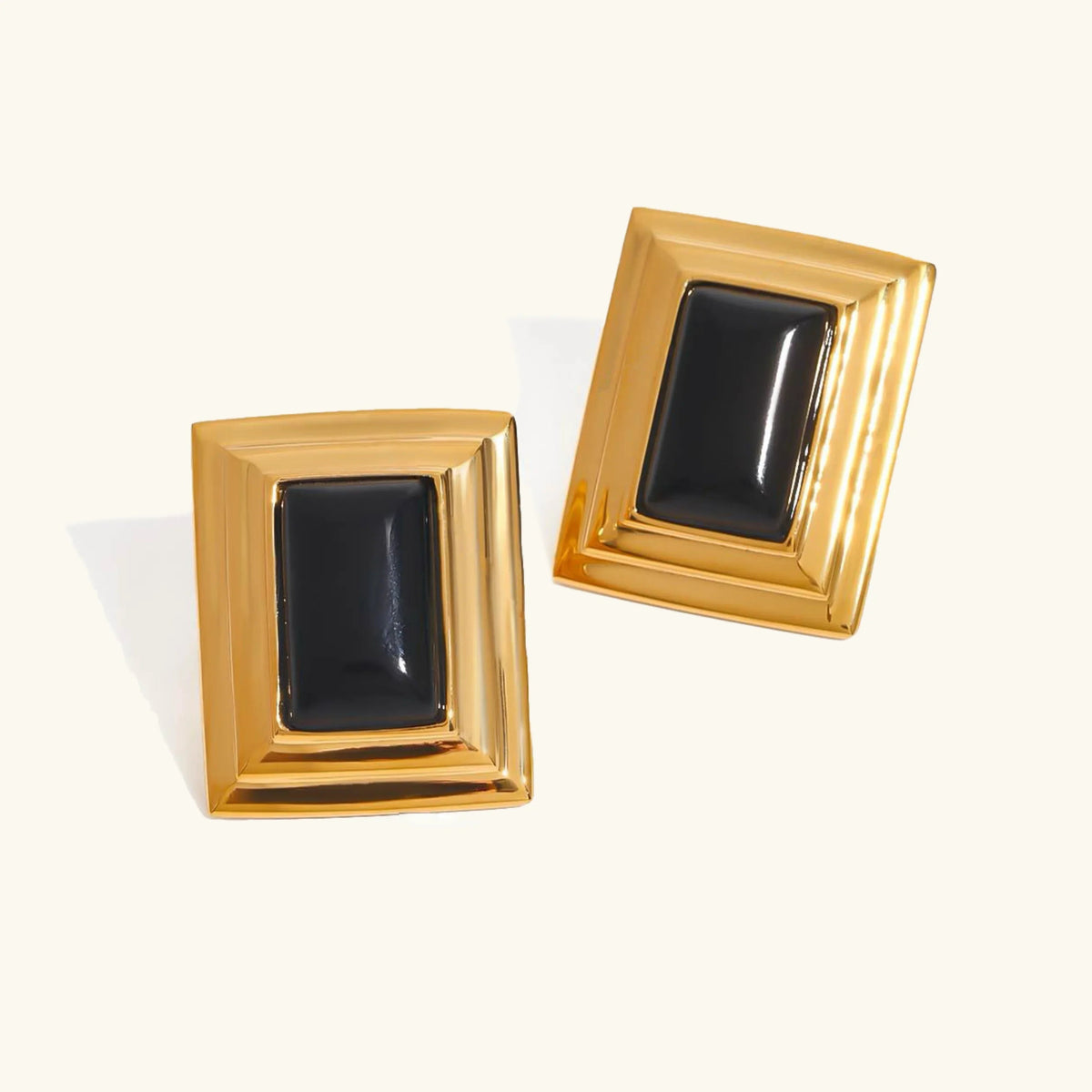 [GALE]Sybil Gold Enamel Earrings