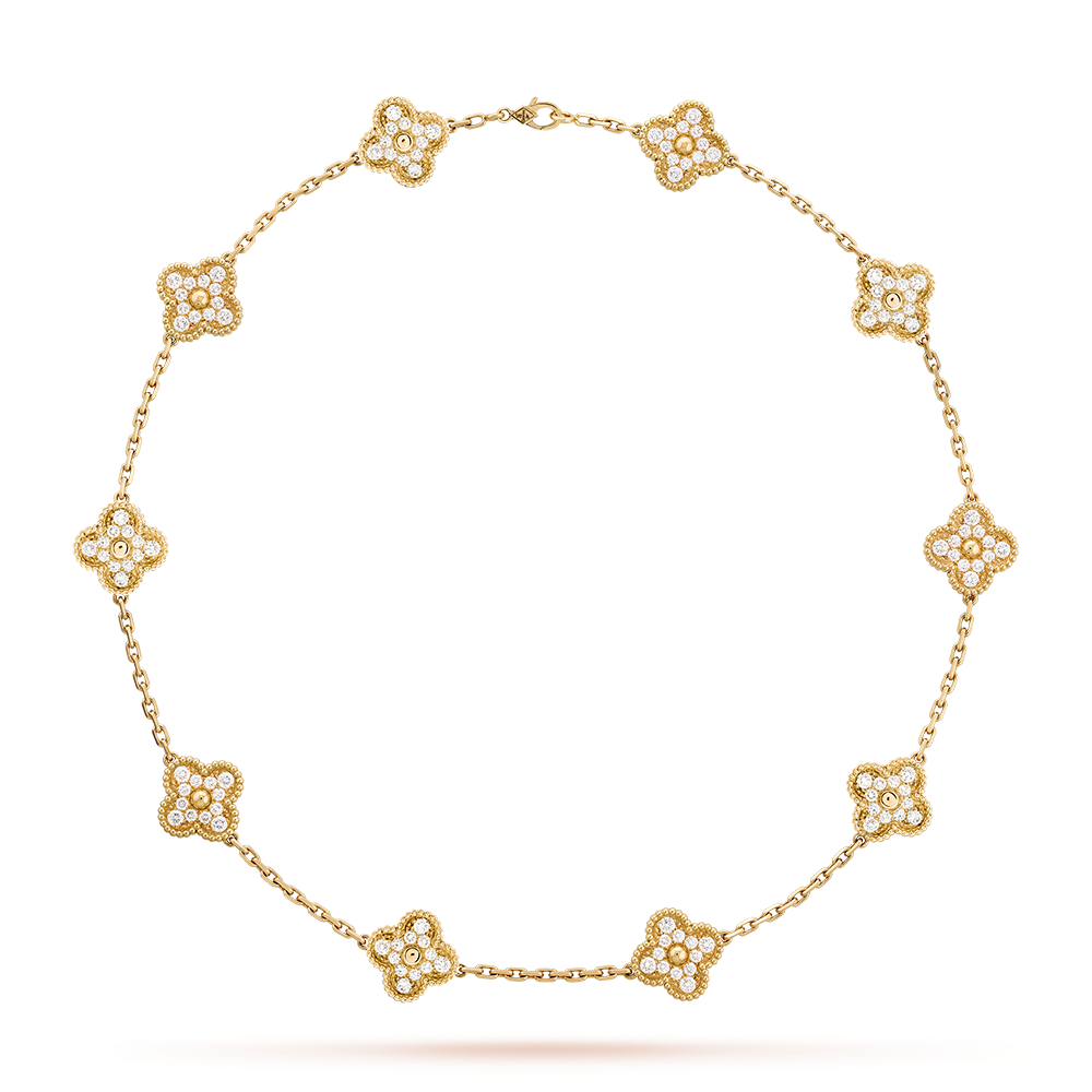 [GALE]CLOVER 10 MOTIFS DIAMOND NECKLACE