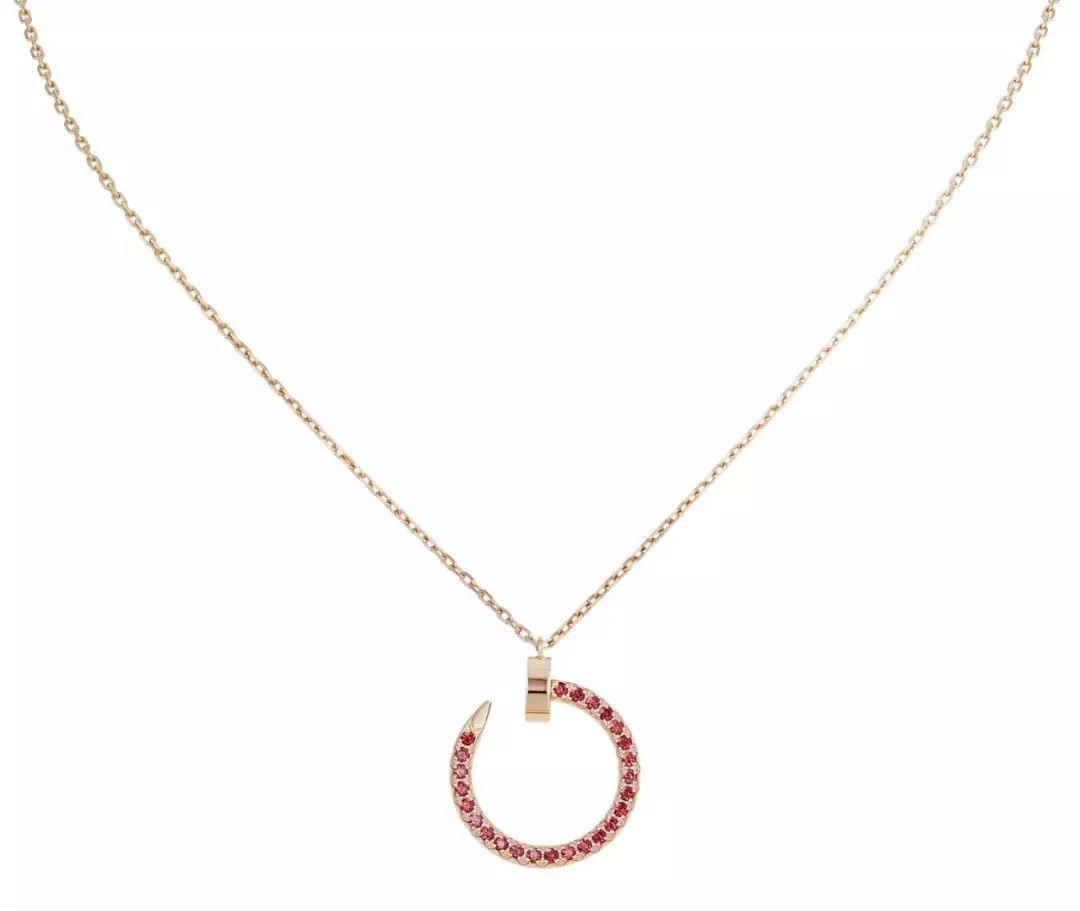 [GALE]JUSTE-HALSKETTE GOLD ROTE DIAMANTEN